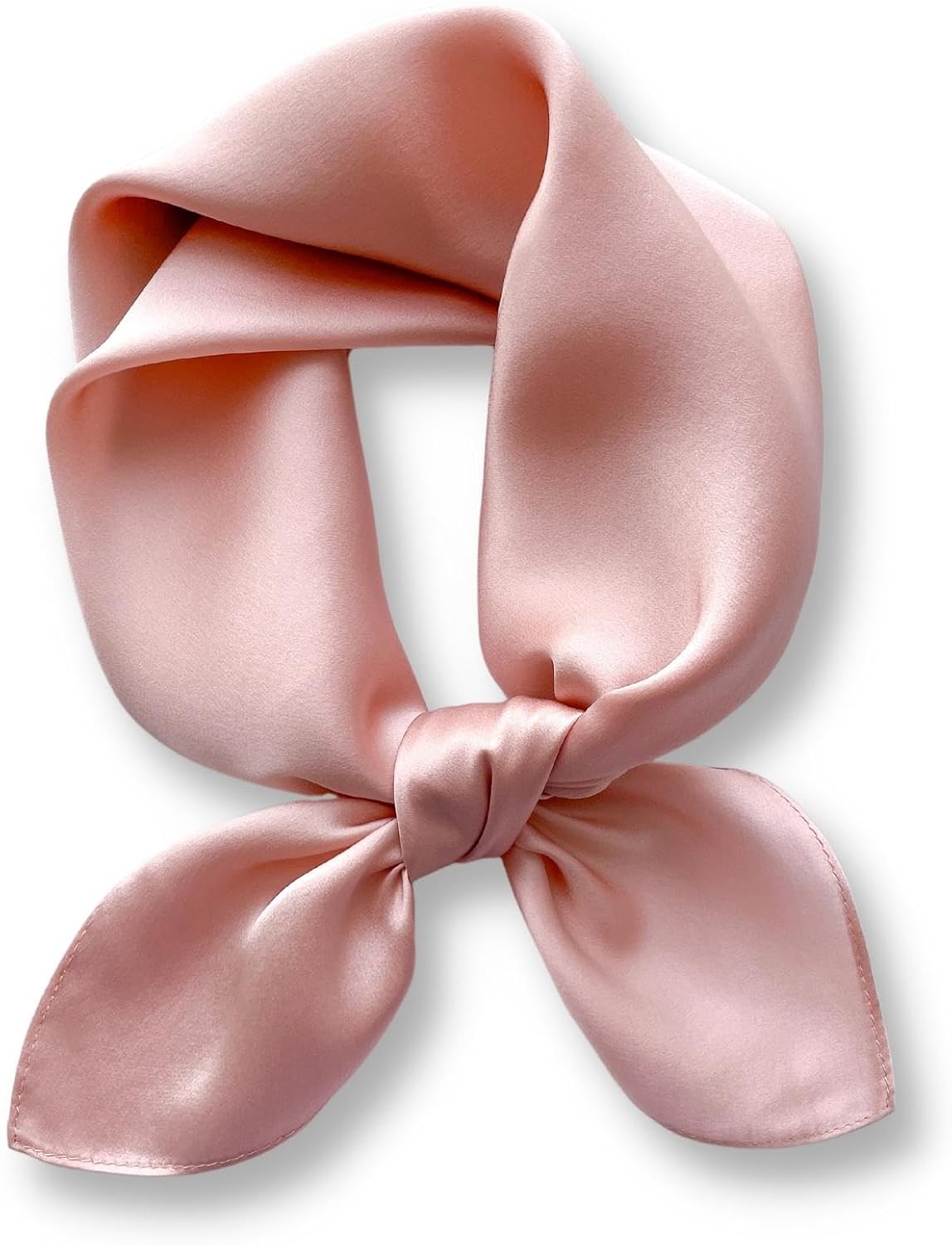 PoeticEHome Solid Color Mulberry Silk Scarf - Lightweight 26" Square Neckerchief for Women's Neck Hair Head in Gift Wrapped