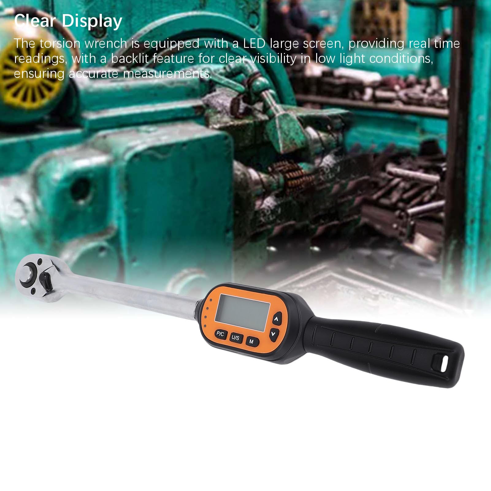 Cyfrowy Klucz Dynamometryczny, Regulowany Zakres 3–100 Nm, Regulowany Klucz Dynamometryczny z dokładnością do 2 Procent, Elektroniczny z brzęczykiem. Powiadomienie o Błysku Diody LED.