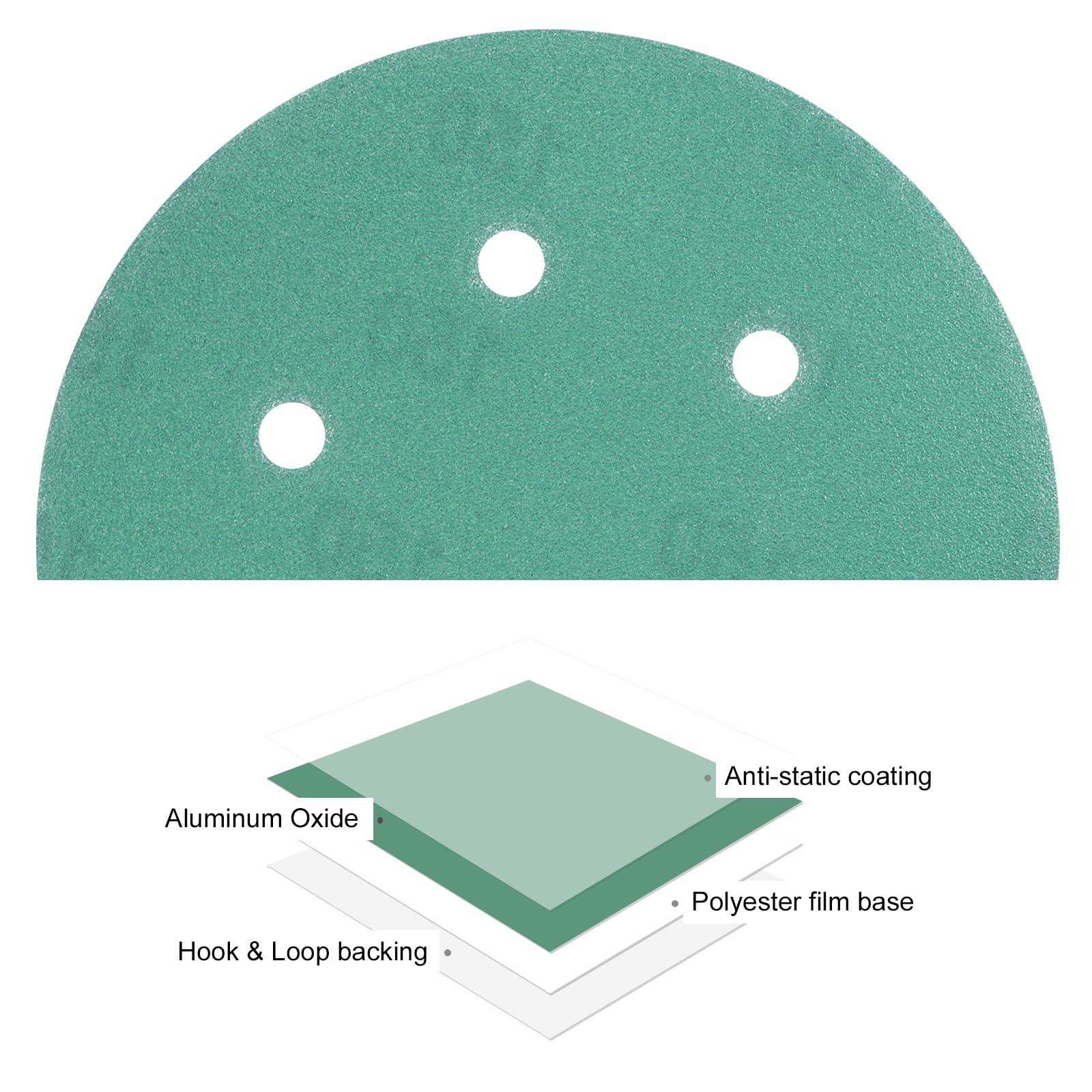 Kozelo 25pcs Green Film Sanding Discs - Image 2