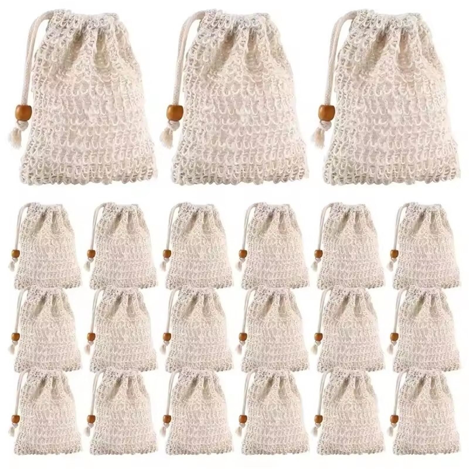 Zhsoao One Color 40Pcs Shower Bath Sisal Soap Bag For Bath & Shower