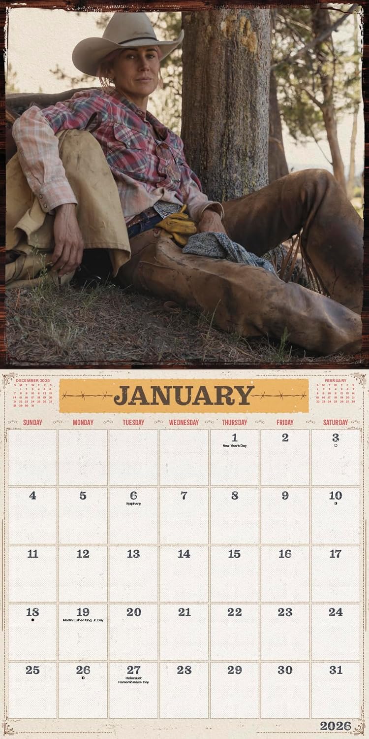 2026 Yellowstone: From the Bunkhouse Wall Calendar - Image 2