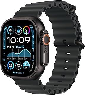 Apple Watch Ultra 2 [GPS + Cellular 49mm] Smartwatch, Sport Watch with Rugged Black Titanium Case with Black Ocean Band. F...