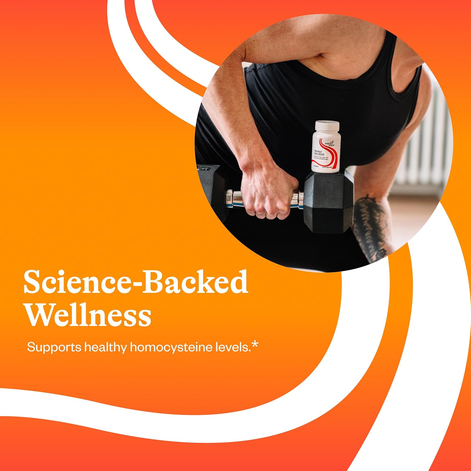 Seeking Health Methyl B12 5000, 5000 mcg B12 as Adenosylcobalamin and Methylcobalamin, Potent Formula Supports Healthy Metabolism, Methylation, Cognitive Health, Vegan and Vegetarian (60 lozenges)*