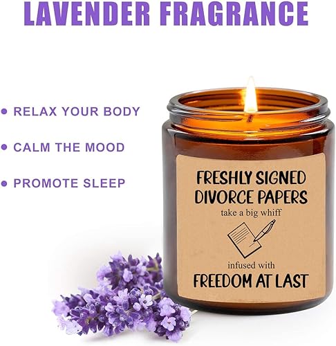 Miniatura 2 de Emily Gift Divorce Papers Vela – Regalo de fiesta de divorcio – Vela perfumada de cera de soja – Alivia el estrés, 8 onzas, vela moderna en tarro