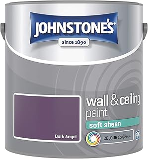 Johnstone\'s - Wall & Ceiling Paint - Dark Angel - Soft Sheen Finish - Emulsion Paint - Fantastic Coverage - Easy to Apply - Dry in 1-2 Hours - 12m2 Coverage per Litre - 2.5L