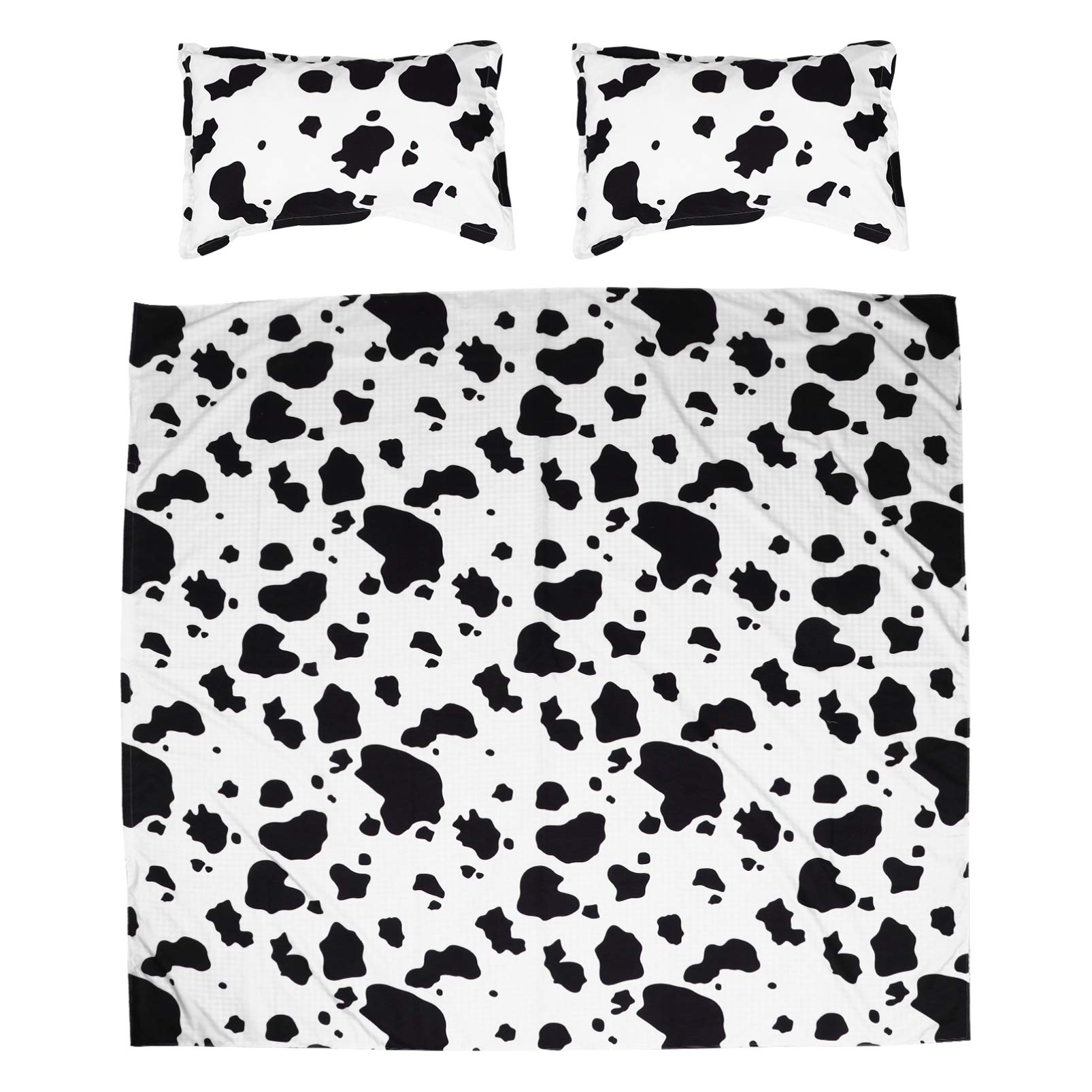 Parure de lit vache OUNONA pour remplacer un linge de lit terne par un style cartoon moderne