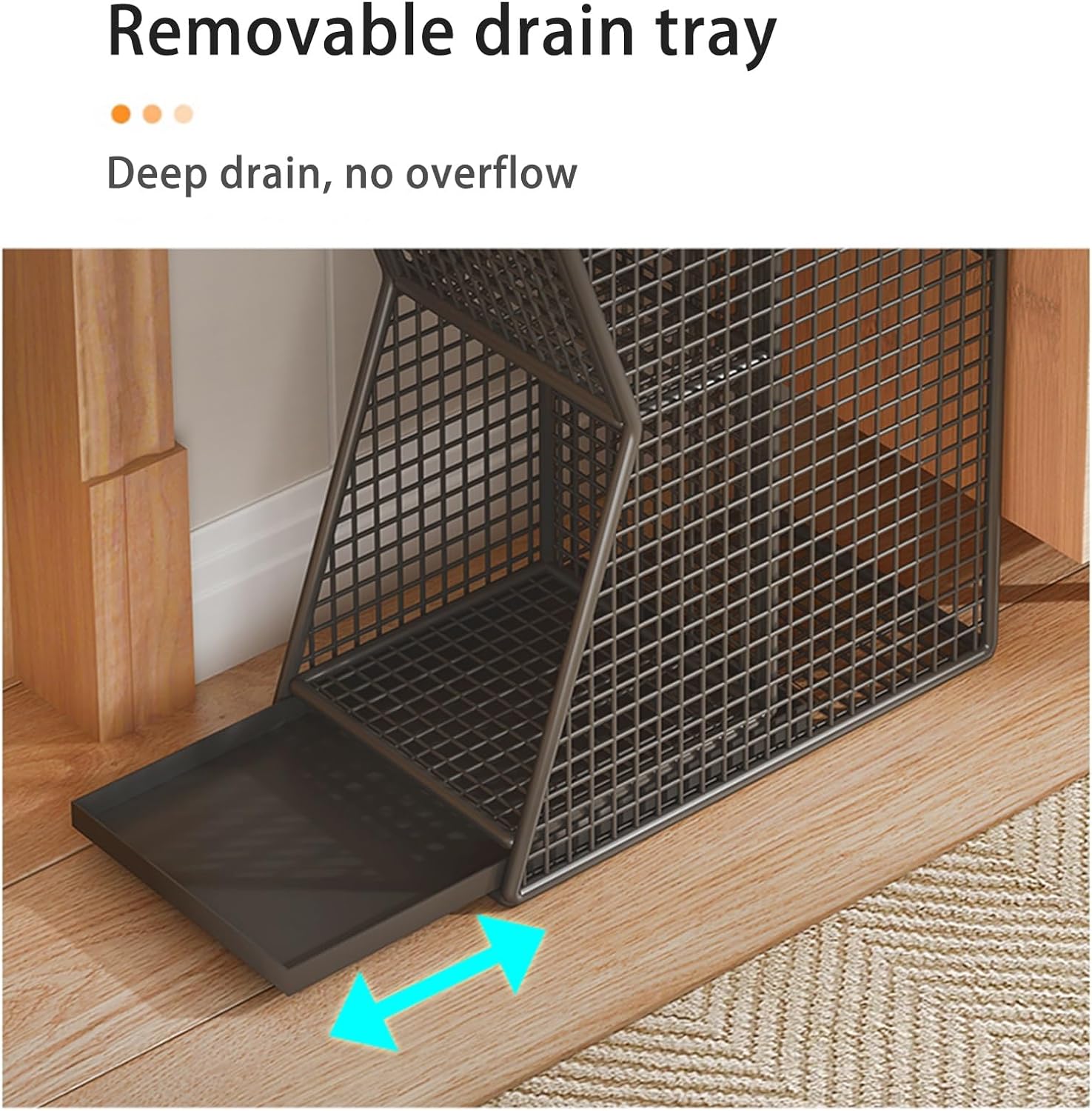 Commercial Metal Umbrella Stand Indoor Large-Capacity Entrance Umbrella Storage Rack with Removable Drip Tray Indoor Hotel Corridor Entrance Metal Stand Rack for Hotel,Offices(White)