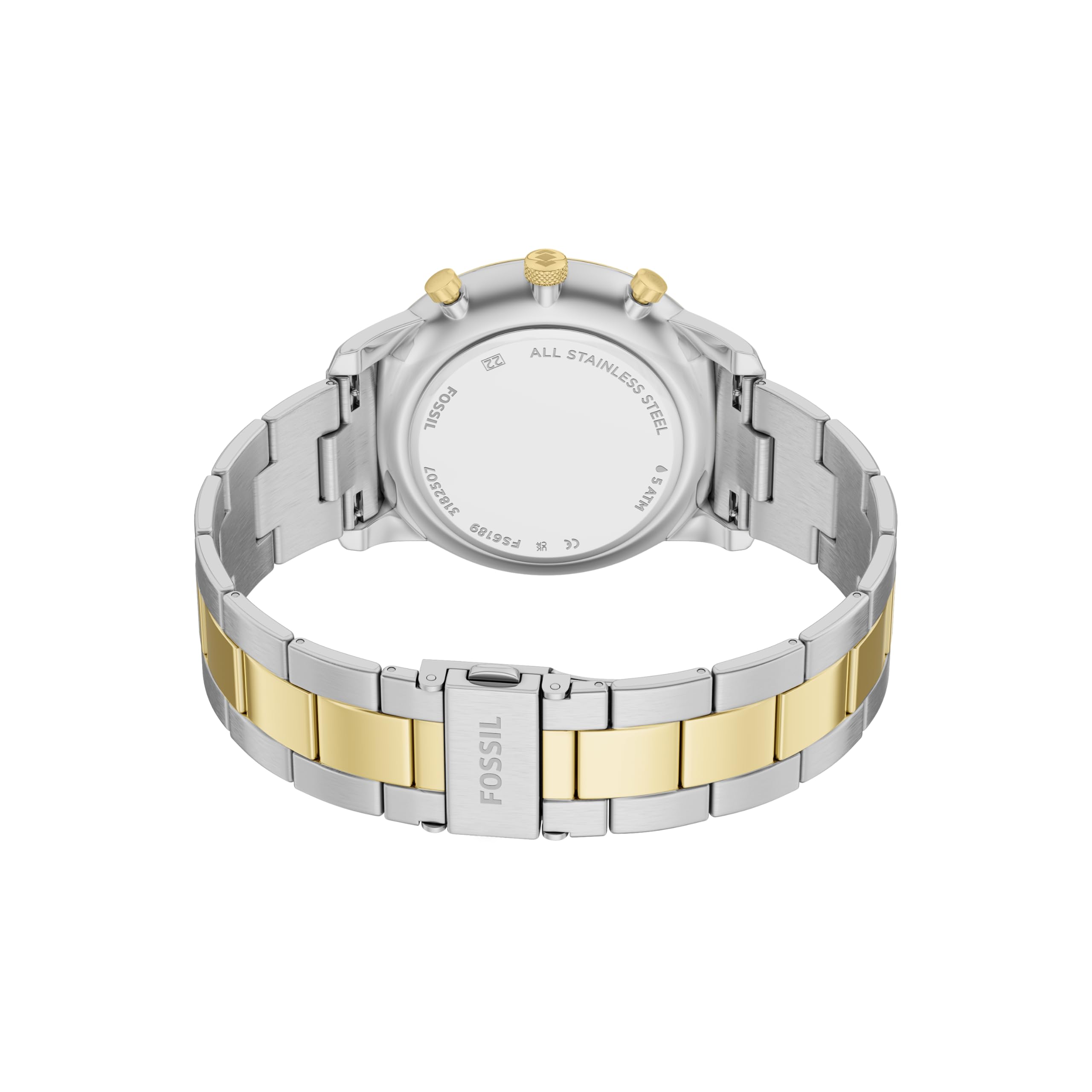 Fossil Neutra Uomo Orologio in acciaio inossidabile color argento 44MM, FS6189