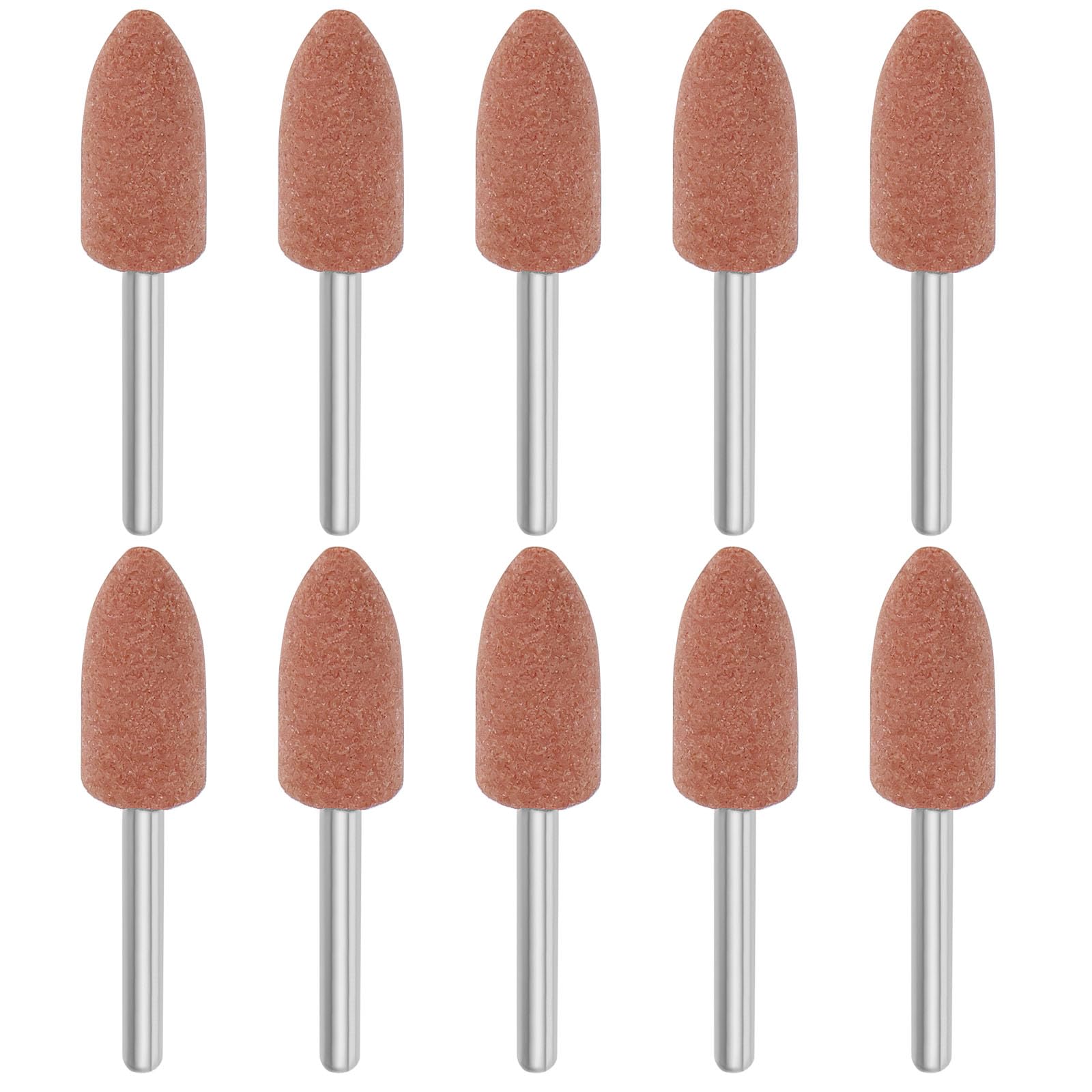 The Lord of the Tools 10 Pezzi Pietre Abrasive Per Levigatura Rotante Punte Per Trapano Per Incisione Lucidatura Di Giada In Ceramica Rettifica In Acciaio Inossidabile 3x9,5mm Coniche
