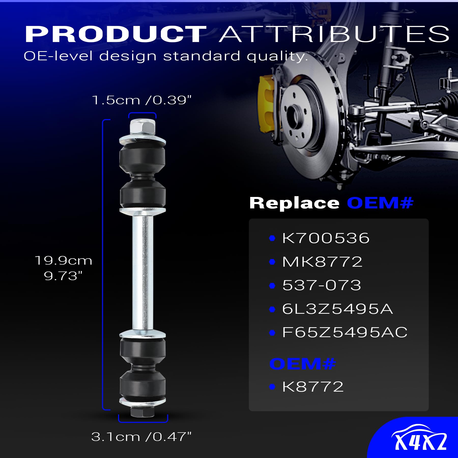 Amazon.com: K8772 Front Stabilizer Sway Bar End Links for Ford 97