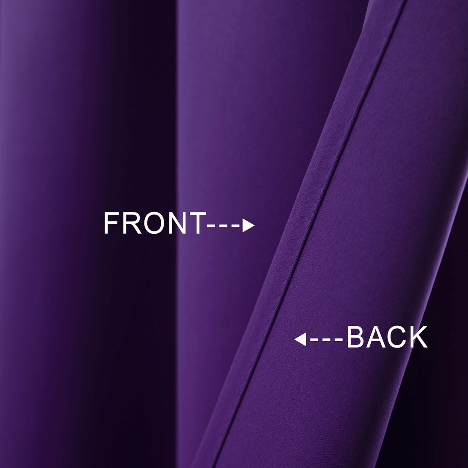 Mrs.Naturall Royal Purple Valances for Windows 2 Pack 18 Inch Length Pole Pocket Light Blocking Blackout Window Valance for Living Room Bathroom Dark Purple