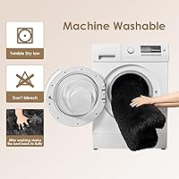 Vista 6 de EHEYCIGA Cama Esponjosa para Jaula de Perros Grandes, Almohadilla de Jaula de Piel Sintética Afelpada, Cama Calmante Anti-Ansiedad para Perros