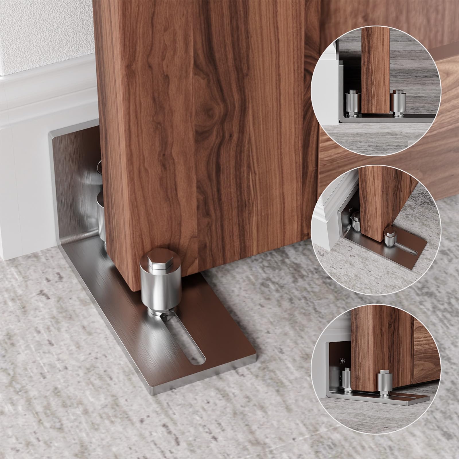 ETIASQSA Stainless Steel Floor Bottom Guide 2PCS, Adjustable Sliding ...