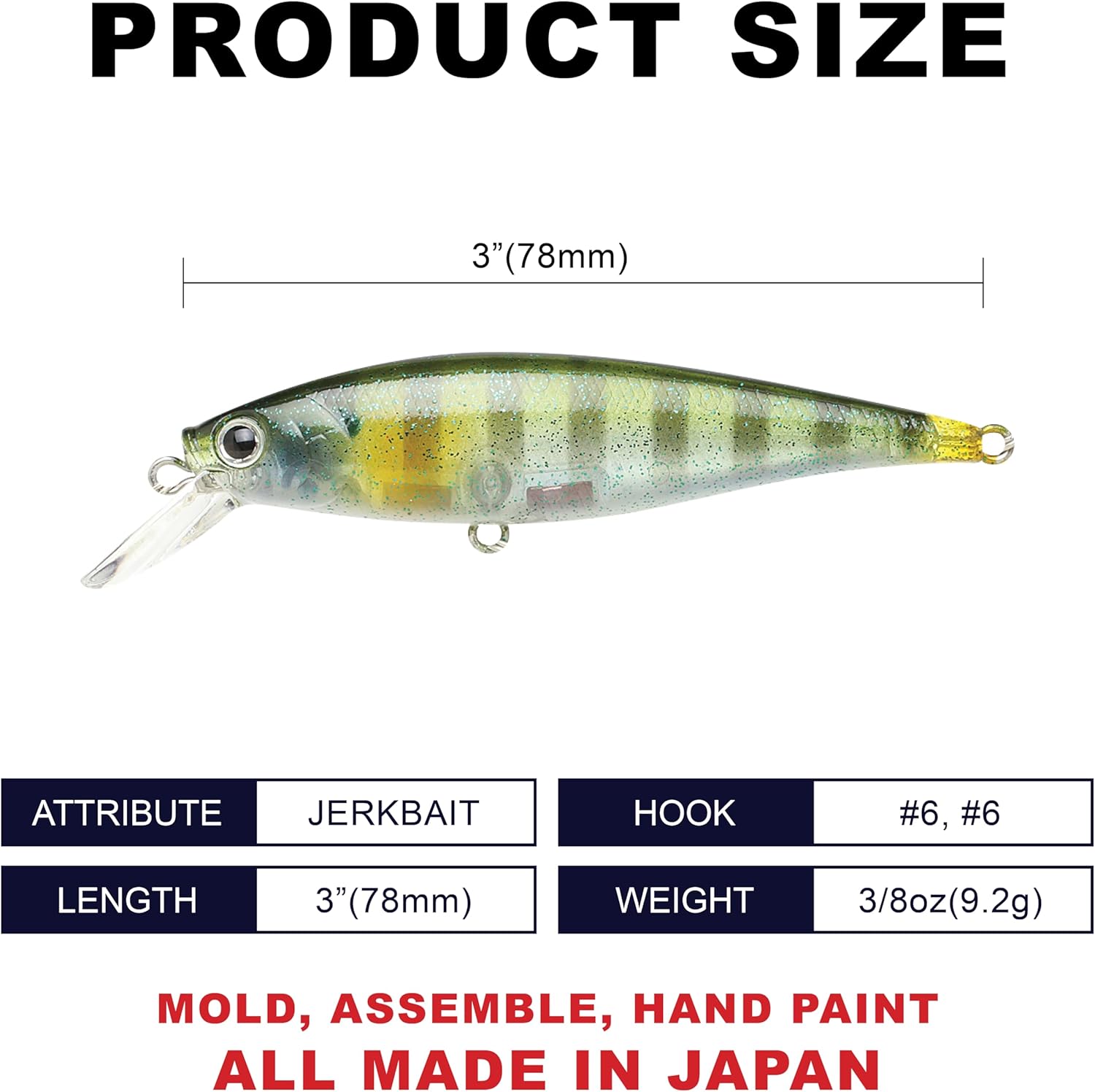 Lucky Craft PT78-148GBBG Pointer 78 Ghost Baby Bg, 3/8 oz