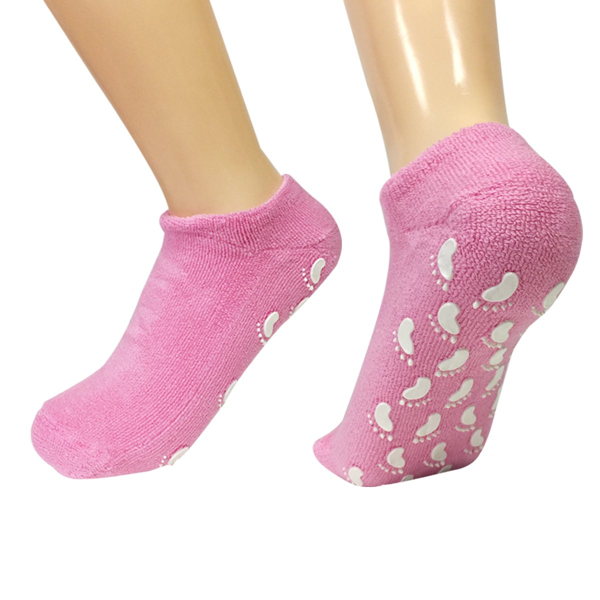 Wrapables Calcetines de agarre antideslizante para mujeres con longitud de tobillo (juego de 3), lavanda, rosa fuerte, menta