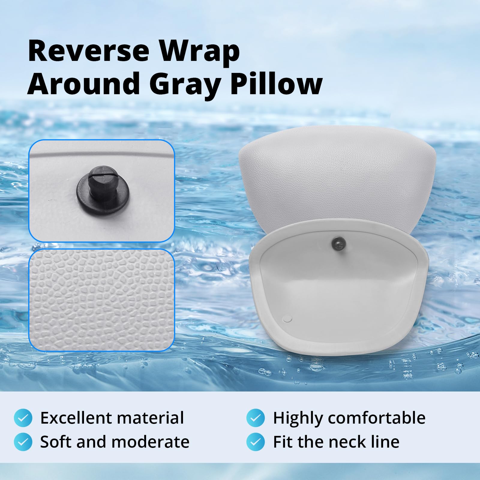 6472-970 Reverse Wrap Around Spa-Kissen Ersatz für Sundance 680 Series Spas Burlington Hawthorn Hartford Kissen ersetzt 6455-474 3P