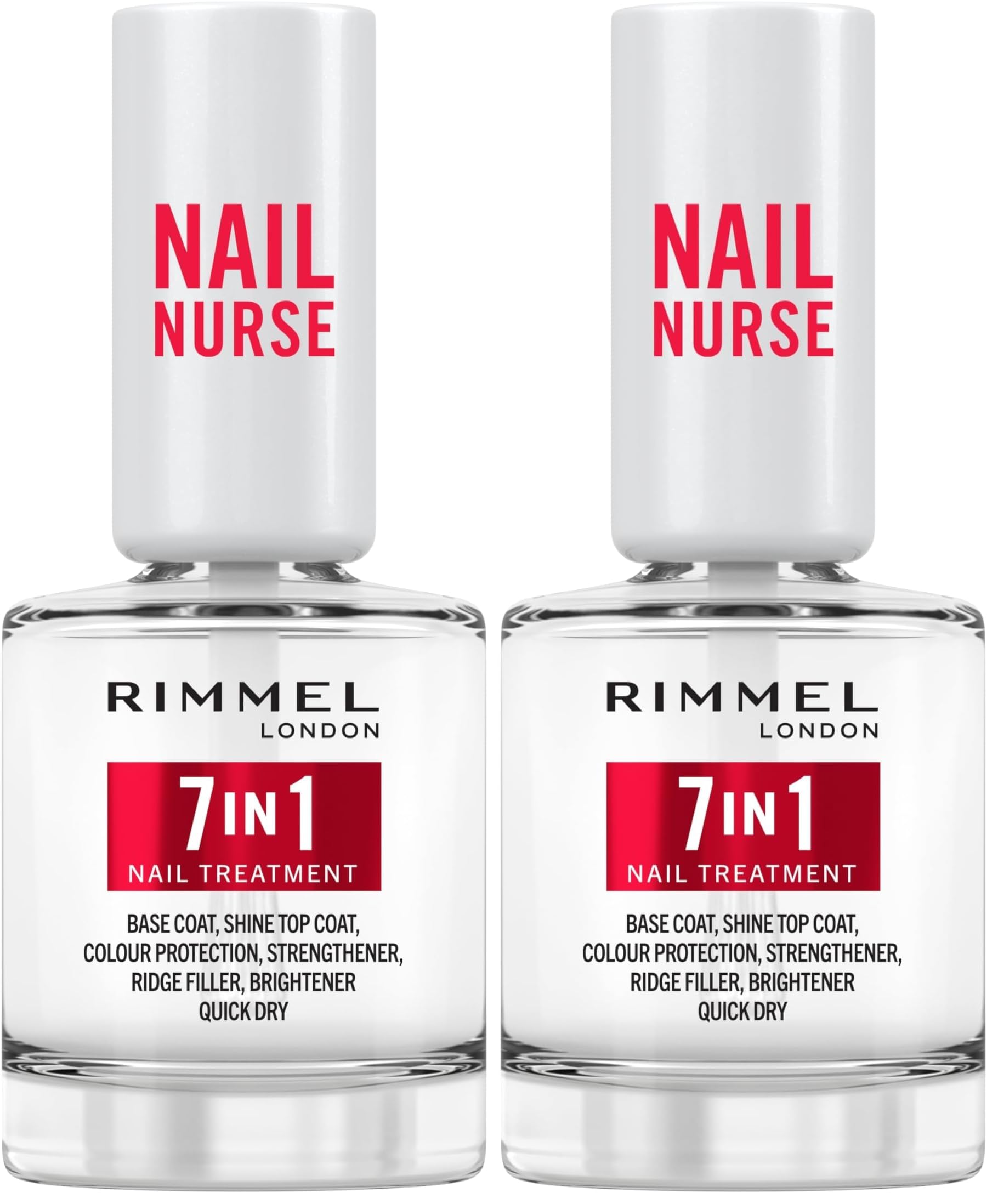 Rimmel London, Nail Care, Multi Benefit 7 in 1, Tratamiento de uñas, 12 ml (Paquete de 2) en oferta en Amazon