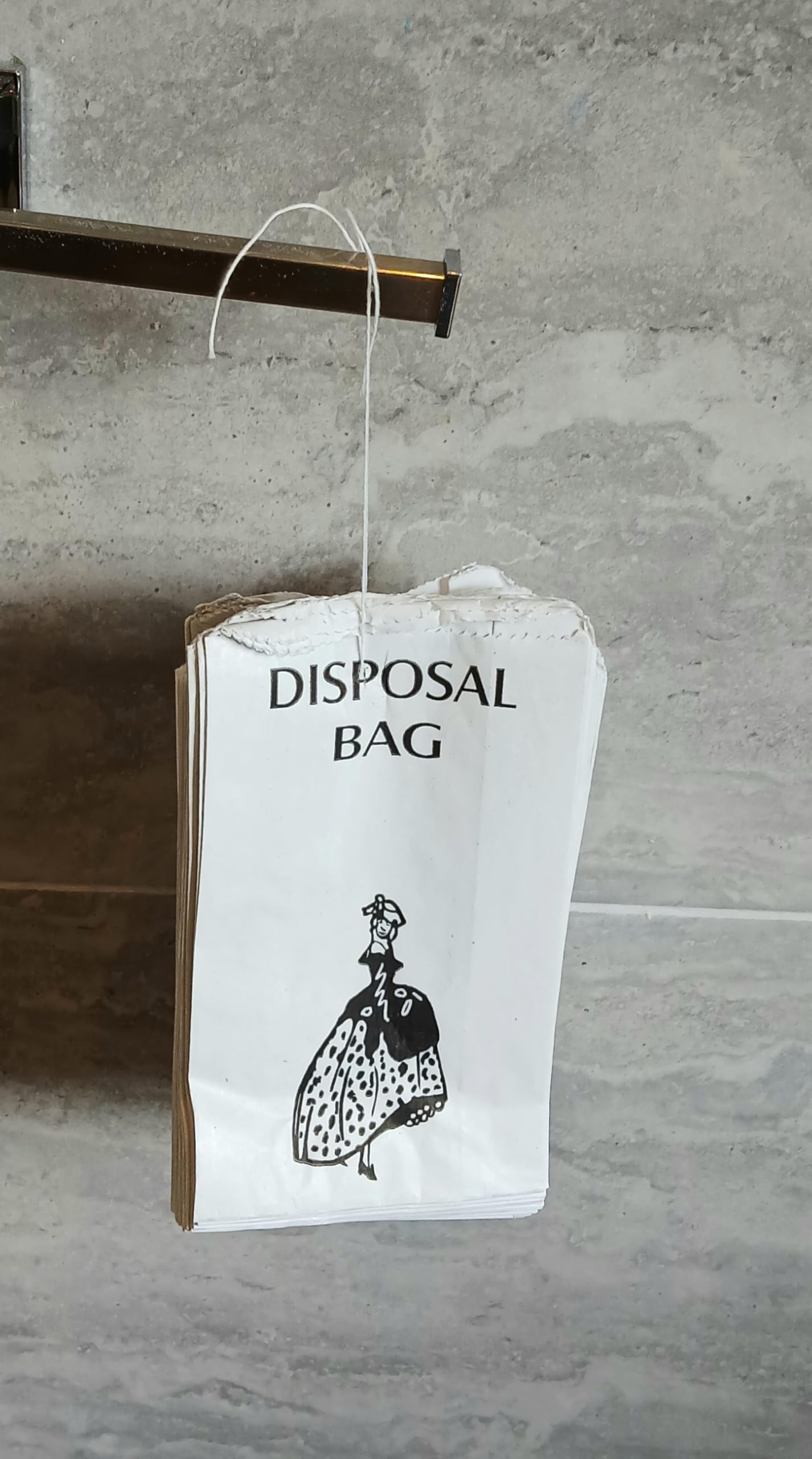 Sacs hygiéniques en papier - Lot de 100 | Sacs jetables écologiques pour salle de bain d'invités, hôtels et toilettes
