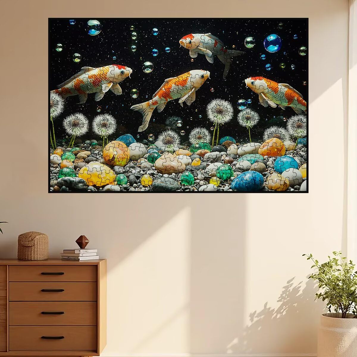 Puzzle 3000 sztuk ryb, puzzle dla dorosłych roślin, drewniane puzzle z wykwintnym opakowaniem, klasyczne puzzle edukacyjne dla dorosłych i całej rodziny, jako prezent dla mężczyzn, wystrój domu-3367
