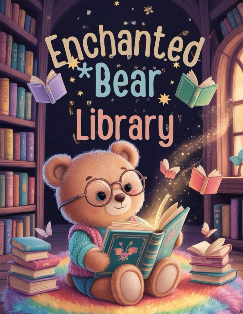Enchanted Bear Library: A magical coloring book full of bears, books, and imagination