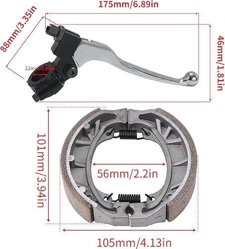Miniatura 6 de Manija de freno izquierda Palanca de embrague + cable de freno + zapata de freno para 196cc 6.5HP Coleman CT200U BT200X Trail 200 CT100U MB165 MB200