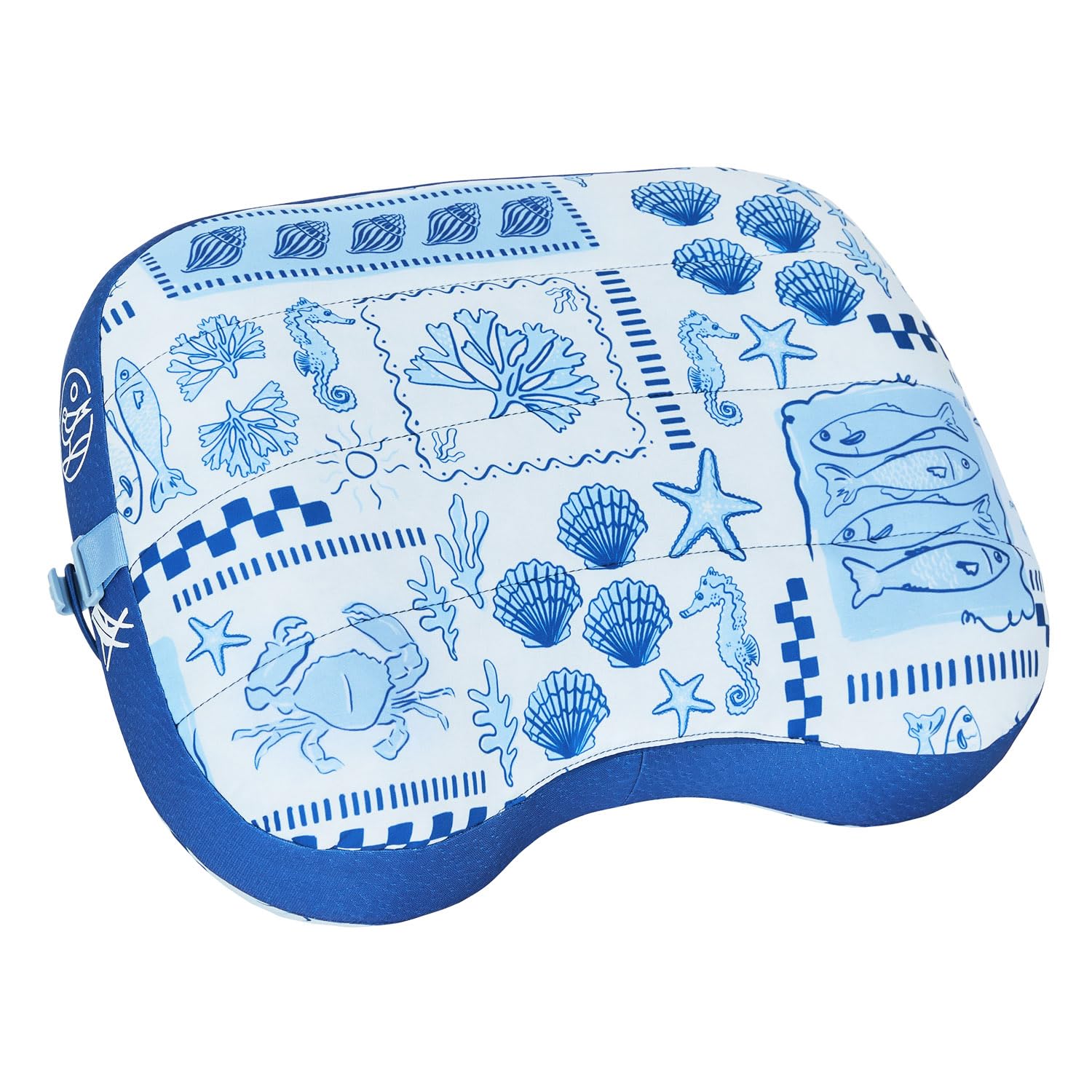 Dock & Bay x Ballast Beach Pillow - Easy to Inflate, Folds Up Into a Pouch, Waterproof & Sand-Resistant - Grecian Shores