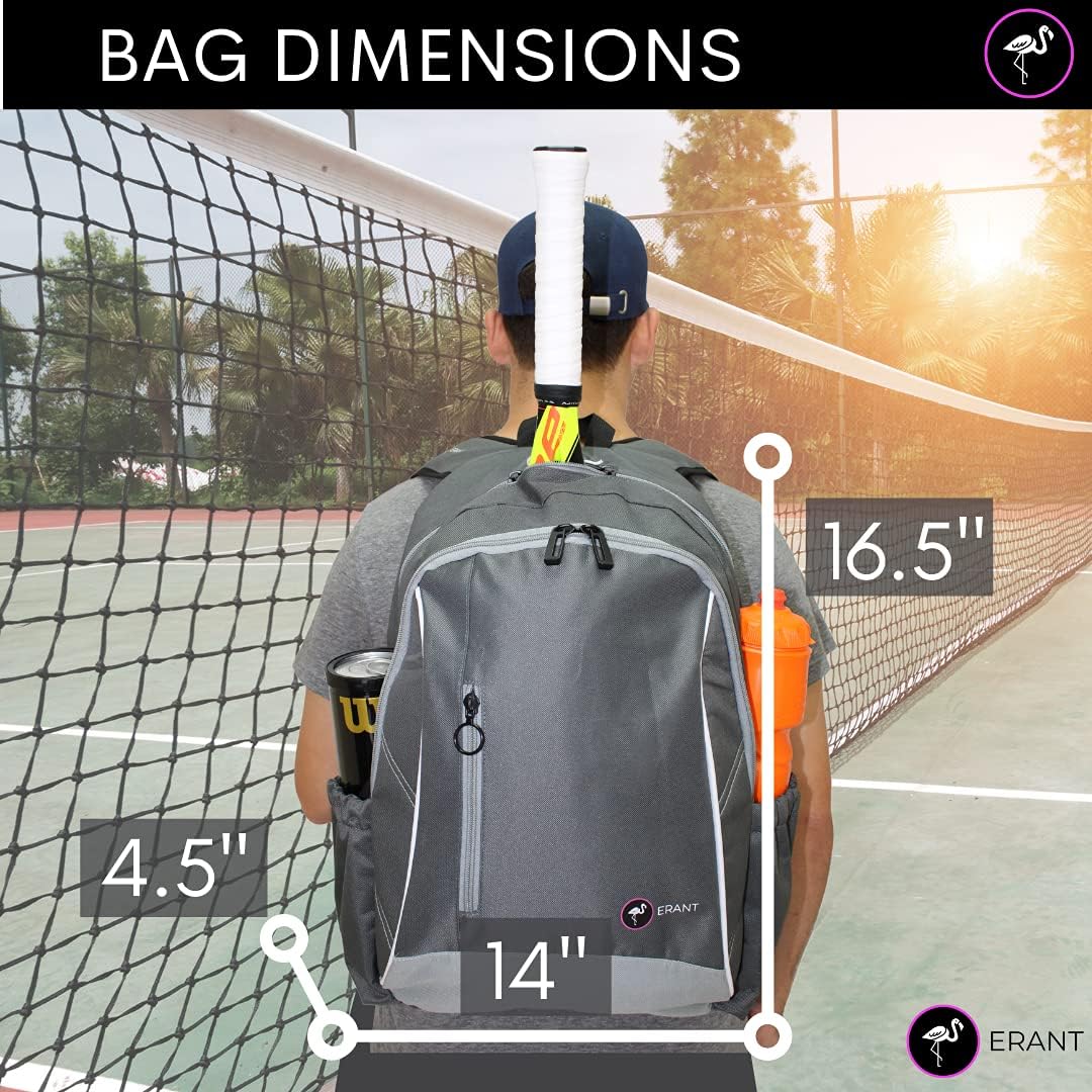 ERANT Tennis Backpack - Tennis Bag - Tennis Bags for Women - Tennis Bags - Tennis Racket Bag - Tennis Bags for Men - Tennis Backpack for Women - Tennis Backpack for Men – Tennis Racket Bags : Sports & Outdoors