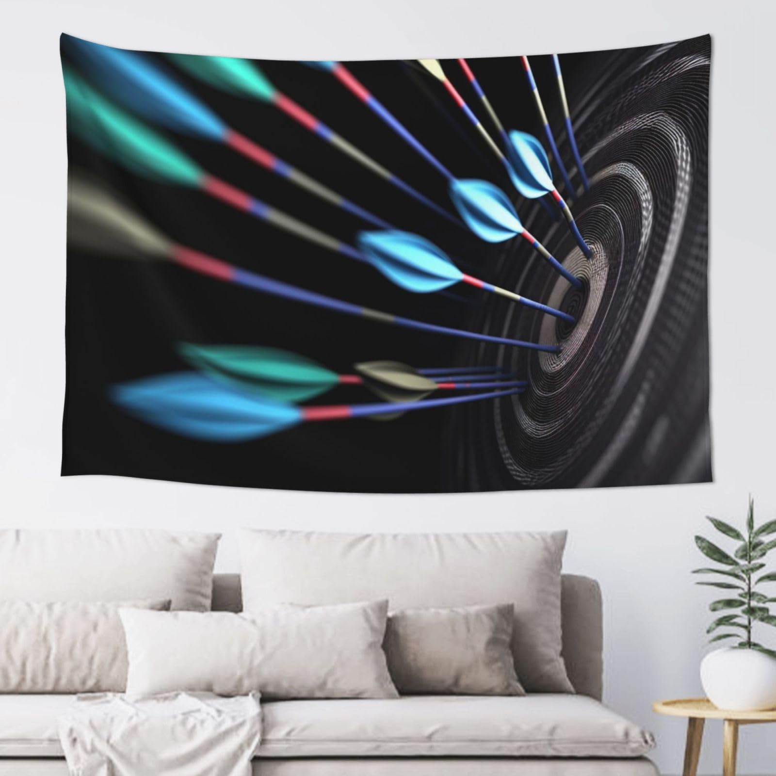 QLDETUPWLX Tapestry 152x102 cm Wall Hanging for Living Room Darts arrows Tapestries Home Decor Soft Aesthetic Tapestries Hanging Decor Blanket Wall Tapestry for Bedroom Dorm Indoor Outdoor