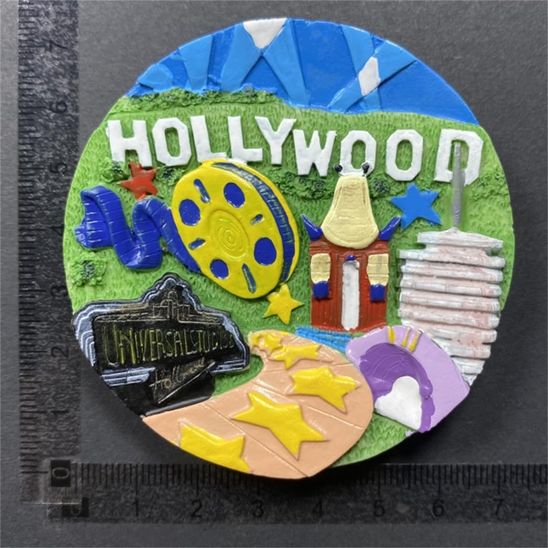 3D Hollywood California Fridge Magnet - Resin Craft Souvenir Tourist Gift Decoration