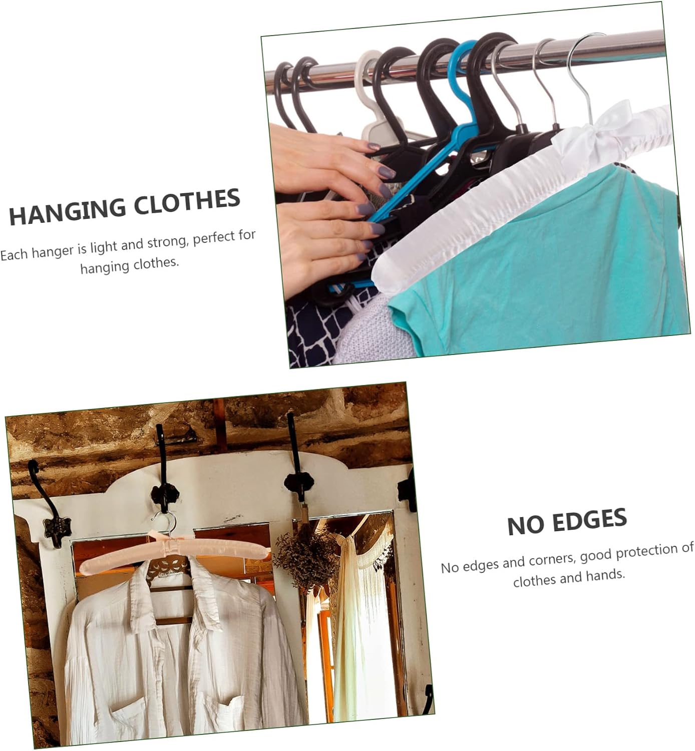 ABOOFAN 6pcs Metal Fabric Women Clothes Hangers Padded Hangers for Women Closet Clothes Hangers Coat Hanger