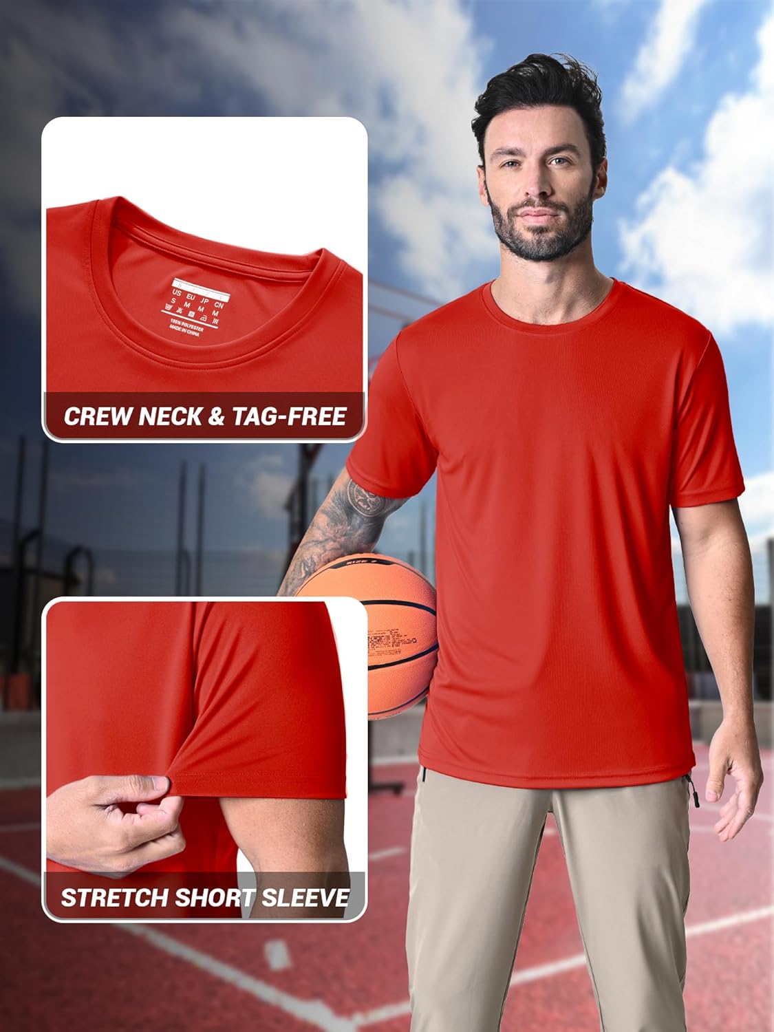 MAGCOMSEN Men's Short Sleeve UPF 50+ T-Shirt Quick Dry Rash Guard Athletic Running Swim Top Tee Performance Water Shirts - Image 6