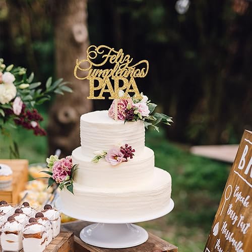 Miniatura 3 de Feliz Cumpleaños Papa Cake Topper  Feliz cumpleaños papá, feliz día del padre, mejor papá nunca, decoración de fiesta de cumpleaños de papá,