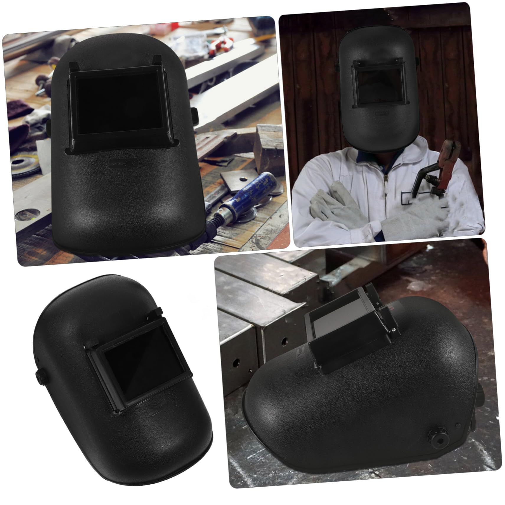 DOITOOL Casco de Soldadura de Plástico Negro Oscurecimiento Automático, Ligero y Protector de Ojos para Lugares de Trabajo de Soldadura