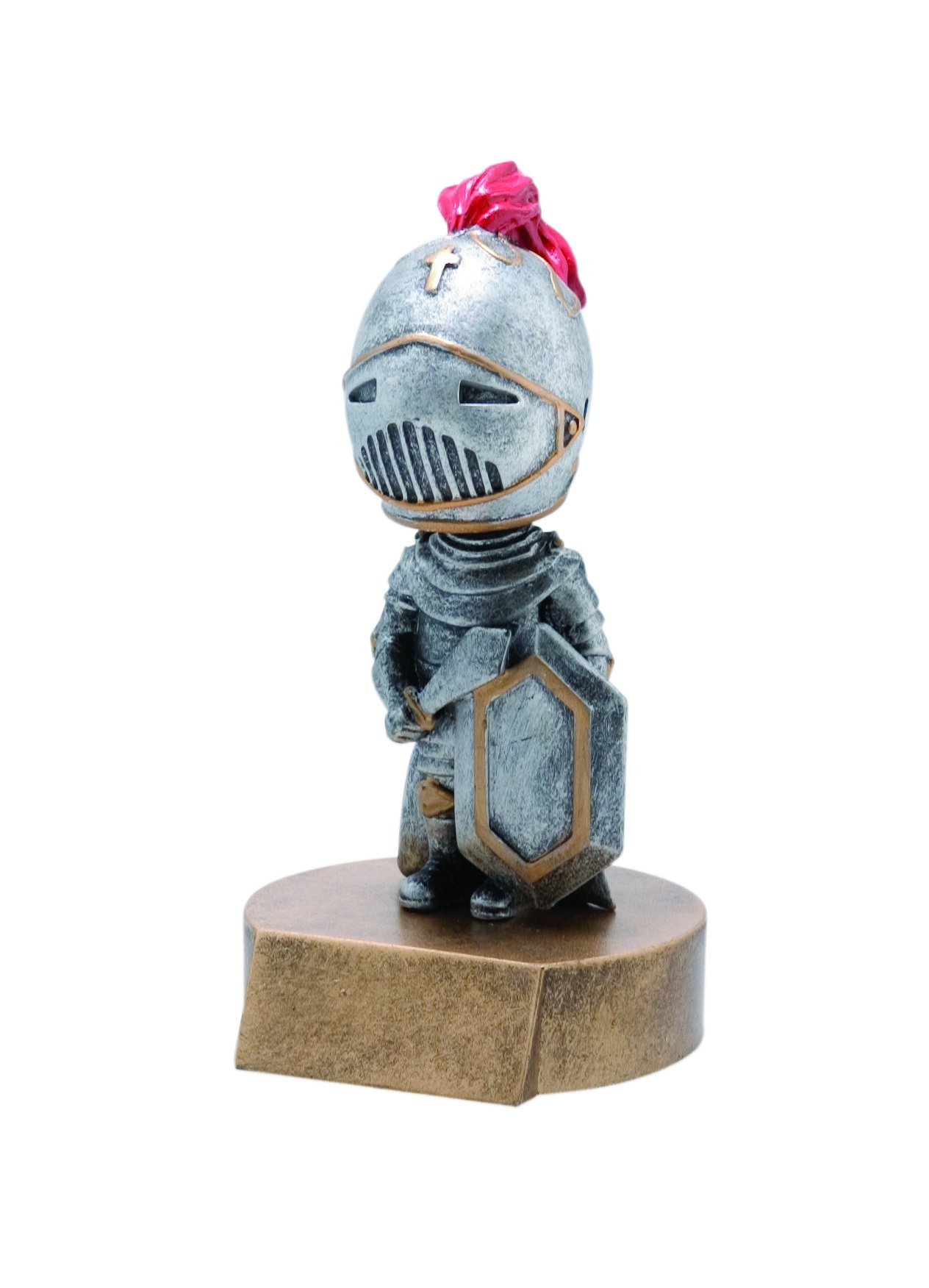 Decade Awards Knight Bobblehead Mascot Trophy - 6 Inch Tall | Engraved Knight Award - Customize Now