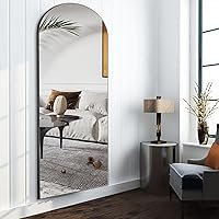 Vista 23 de NeuType Espejo arqueado de longitud completa, 71 x 32 pulgadas, espejo grande de cuerpo completo con marco de metal de aluminio, protección contra