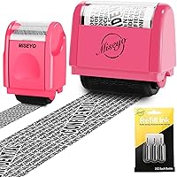 Vista 1 de Miseyo Protección contra robo de identidad sellos anchos y mini rodillos (melocotón) para privacidad de identificación de código de barras de datos