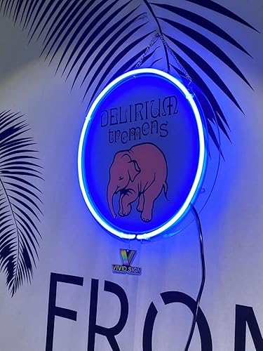 Miniatura 3 de Queen Sense 12 "Deliriums Tremens Beer Neon Sign Acrylic Beer Pub Bar Hecho a mano Decoración de pared Luz de neón A114DTBLBA2