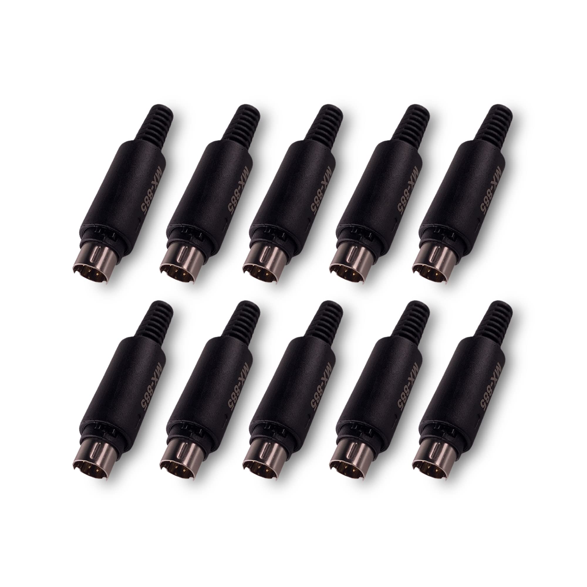 MX 6 Pin DIN Male Plug MIDI Cable Connector– Solder Type Plug for Keyboard, Mouse, Audio/Video, DIY Electronics 6 Pin DIN Male Adapter – Pack of 10-image-12