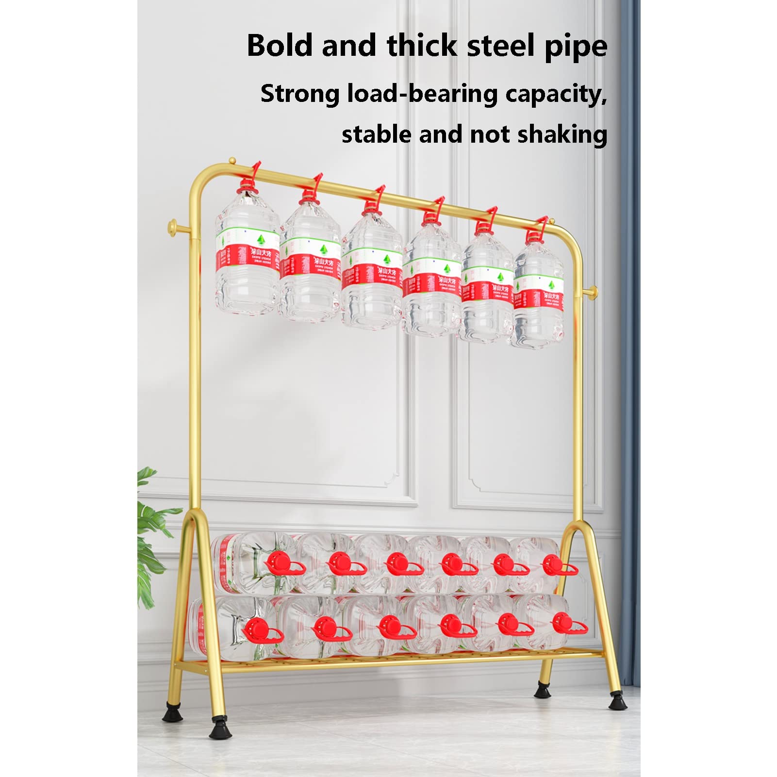 Pojedyncze szyny do uporządkowania Metalowy wieszak na ubrania Solidny stoj | ak do wieszania ubrań Wielofunkcyjny wieszak na ubrania z półką buty Wolnostojące drzewko(Black,120cm)