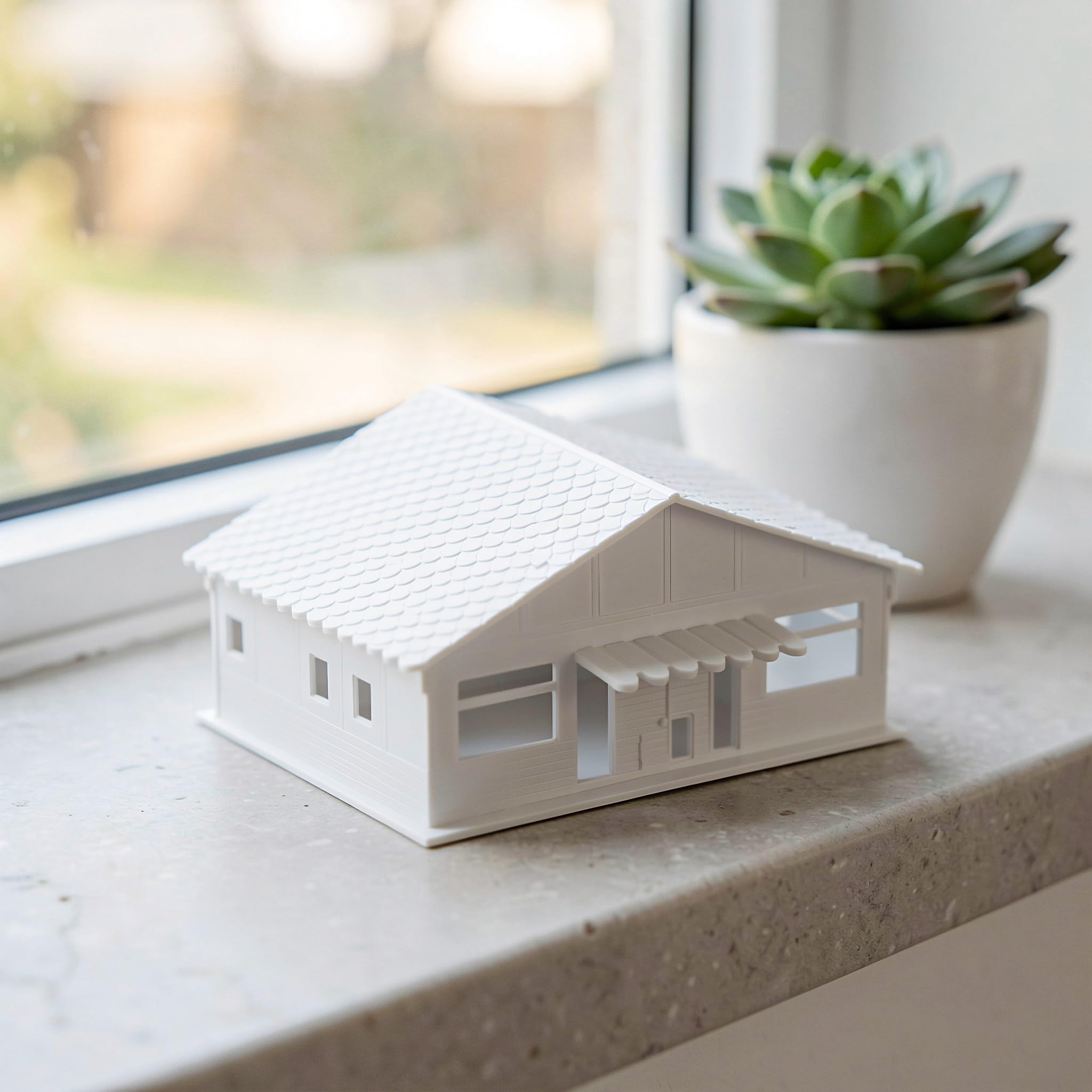 Zerodeko Modellino di casa in miniatura, scala 1:64, di paesaggio con