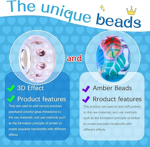 Vista 40 de AIPRIDY Kit de fabricación de pulseras con dijes, juego de regalos de unicornio sirena que puede inspirar imaginación y creatividad, kit de 104