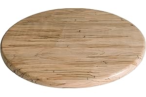 Ambrosia Maple Wood Lazy Susan 16" Rotating Kitchen Serving Tray for Dining Room Farmhouse Decor