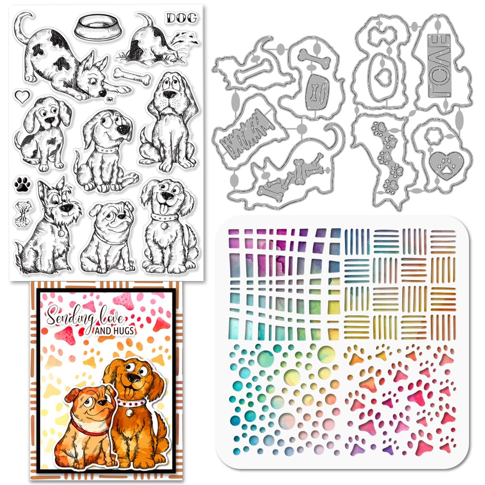 Tampons en silicone transparent chien pour décorer vos albums de souvenirs