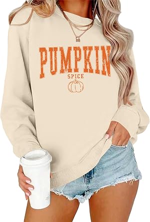 Thanksgiving Pumpkin Sweatshirts Womens Pumpkin Letter Graphic Sweater Fall Thankful Long Sleeve Pullover Tops