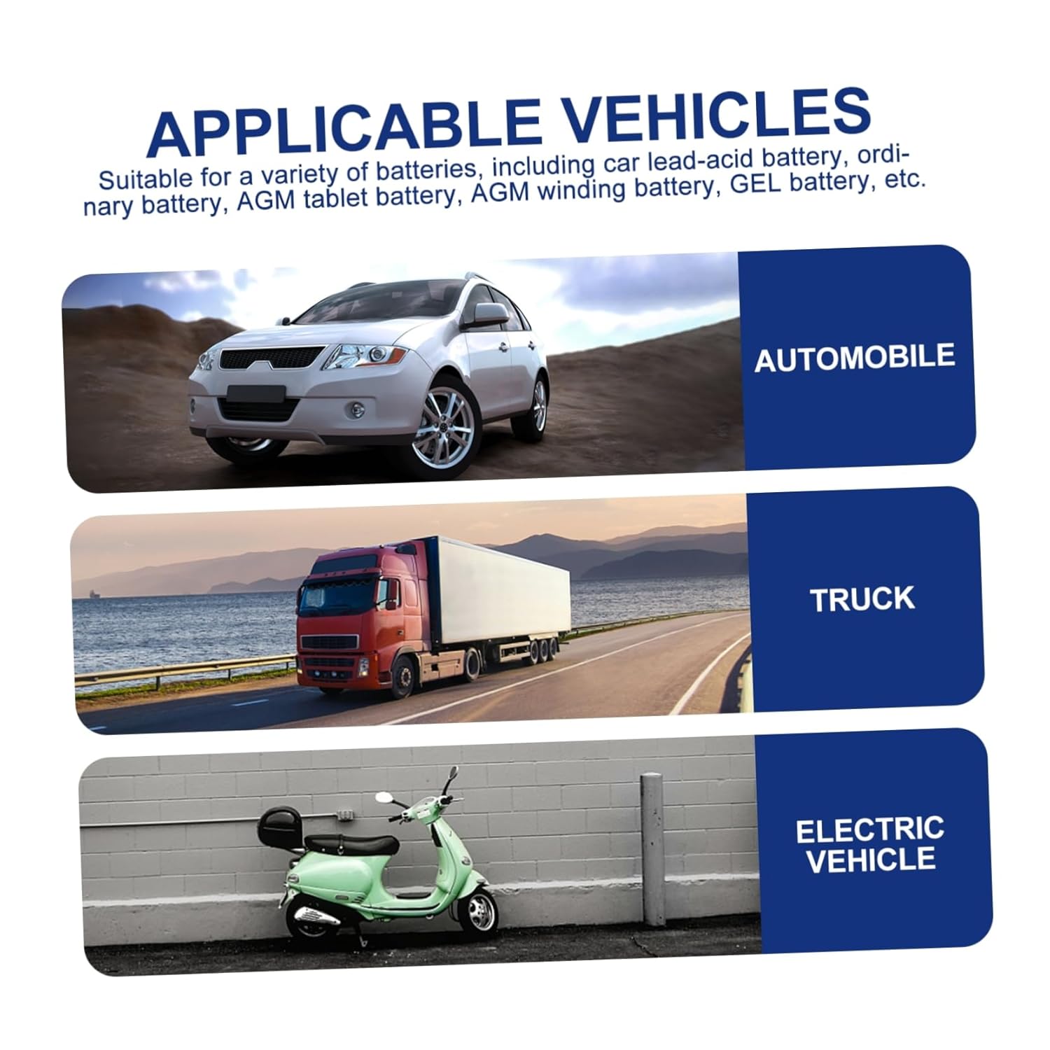 Automotive Battery Tester Car Battery Analyzer Display Compact Light Languages