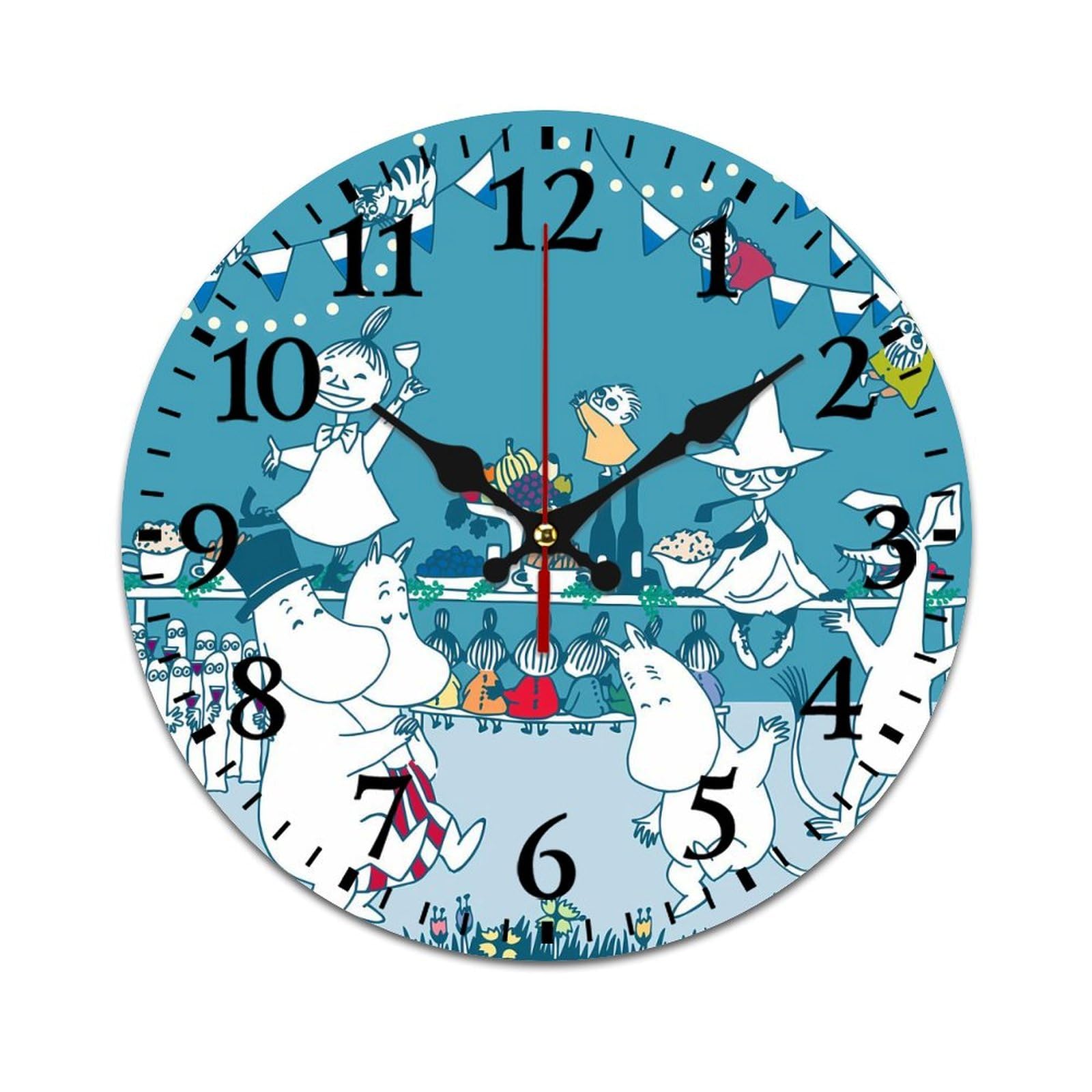 Amazon.co.jp: ムーミン 掛け時計 PVC壁掛け時計 静音 連続秒針