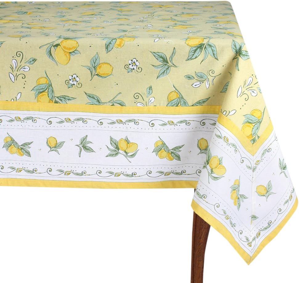 Mahogany Lemon Rectangle Tablecloth, Dijon Yellow