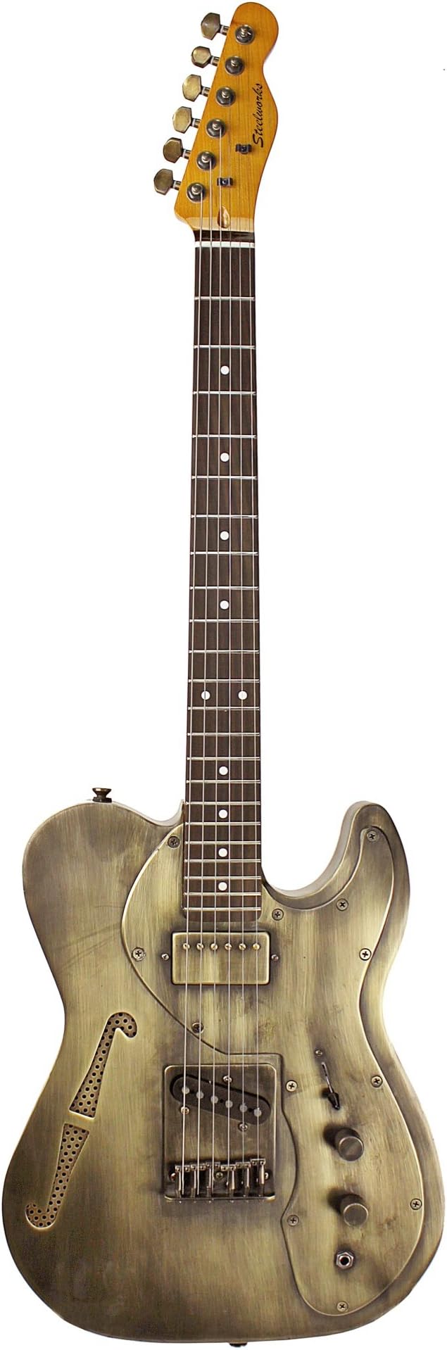 Imperial Brasscaster All Bell Brass Hollow Body Telecaster Custom
