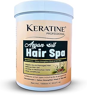 Argan Oil Hair Spa|Enriched With Deep Hydrating Argan Oil,Olive Oil Hair Mask For Dry,Damaged,Color Treated&Curly Hair|Sulfate,Paraben,Cruelty Free|Made In India,1 Count
