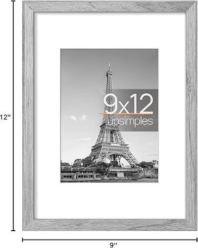 Vista 487 de upsimples - Portarretratos de 8.5 x 11 pulgadas, para fotos de 6 x 8 pulgadas con paspartú o de 8.5 x 11 pulgadas sin paspartú, marcos de fotos